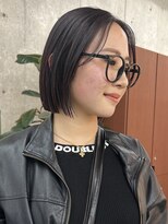 ノード(NODE)&nbsp;栄黒髪垢抜け切りっぱなしシルエットボブヘア