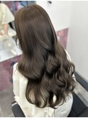 黒髪/クラゲヘアー/オリーブグレー/小顔/ココアベージュ/栄