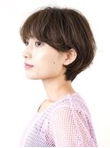丸みショート・ボブ/丸顔/前髪あり/絶壁解消/40代/30代/長め