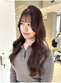 ピンクブラウン×レイヤーカット◎