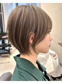 ショートボブ髪質改善グレージュ