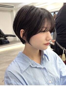 メルバイグラフ 梅田(mel by GRAFF) 大人可愛い20代30代40代前下がりショートボブ/ハンサムショート