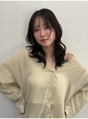 韓国ミディ/くびれウェーブ/シースルーバング