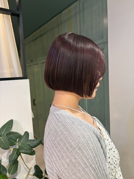 ヘアサロン ナノ(hair salon nano) ミニボブ/ボルドーカラー