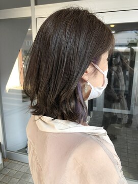 ジェムヘアー(J'aimeHair) インナーカラー・ラベンダー・ベースカラー・グレージュ