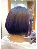 ショートボブ!ディープパープル