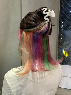 エッジ 下北沢(edge.) インナーカラー  ユニコーンカラー　edge.下北沢