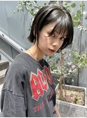 NUDE10代20代30代40代アッシュオリーブ 外ハネボブ 前下がりボブ