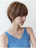 20代30代大人美人ショートボブ/ショートヘア/オリーブベージュ