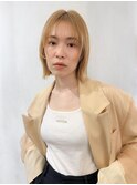 切りっぱなしボブ美髪ピンクブラウンベリーショート