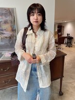 ヘアーアイストゥーレ(HAIR ICI TRE)&nbsp;レイヤー　パーマ　ブリーチなしカラー　レッド　担当渡邉桜桃