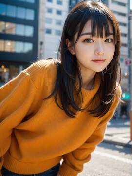 オルク 札幌大通(Orque) シースルーバング　韓国風レイヤースタイル