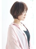 丸みショートボブ/ワンカール/髪質改善/白髪染め/30代/40代
