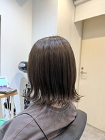 ア グランド ユニオン 広尾店(A GRAND UNION) アッシュグレー×切りっぱなしボブ【広尾／恵比寿】