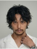 メンズ束間波巻きスパイラルパーマツイストスパイラルパーマ