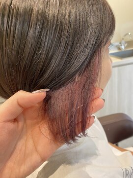 マルム(mulum) ピンクブラウン×ワインレッド イヤリングカラー*AKARI