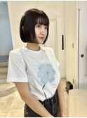 黒髪ボブ　切りっぱなしボブ　ミニボブ　吉祥寺【監物芽依】