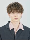 波巻きパーマメンズシャドウパーマツーブロックメンズヘア