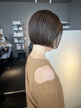 ヘアーエスクールシーユー 枚方T-SITE店(hair S.COEUR×Cu) 丸くならないボブ/切りっぱなしボブ/大阪枚方美容室
