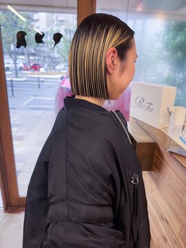 ヨハク 大阪梅田中崎町(yohaku) グラデーション切りっぱなしボブ