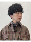 マッシュショートパーマ○