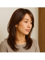 スープレックス ヘアーデザイン(SOUPREX HAIR DESIGN)&nbsp;髪質改善超高濃度水素トリートメント　レイヤースタイル　40代