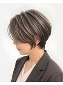 脱白髪染め/白髪染めハイライト/白髪染め/髪質改善トリートメン