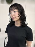 レイヤーで垢抜けミディアムパーマ