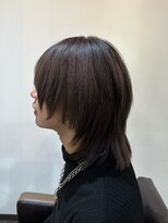 ニルバ(niLva)&nbsp;フェイスレイヤーミディアムウルフ × ダークグレージュ