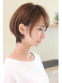 大人可愛いショートボブ　耳かけ　ひし形ショート　頭の形が綺麗