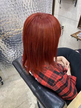 ヘアサロン ドットプラス 町田店(dot. plus) レッドオレンジ×ミディアム