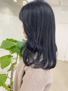 ジーナ 名駅(XENA.) 《xena》haru☆ネイビーブラック×色落ちグレーカラー♪