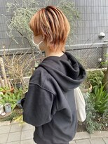 美容室ポール 西葛西店(PAUL)&nbsp;オレンジベージュ×マッシュウルフ