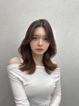 ジーナ 天王寺(Zina) 髪質改善＊くすみベージュ外ハネミディ＊美髪【Zina天王寺】