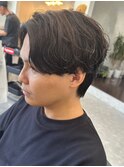 波巻きパーマメンズパーマメンズヘアツーブロックツイストパーマ