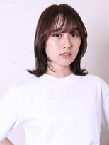 ヨファ ヘアー(YOFA hair)&nbsp;似合わせカットイメチェン前髪外ハネこなれミディ1003