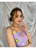 韓国メイクピンクメイクオレンジメイク顔周りレイヤー赤羽美容室