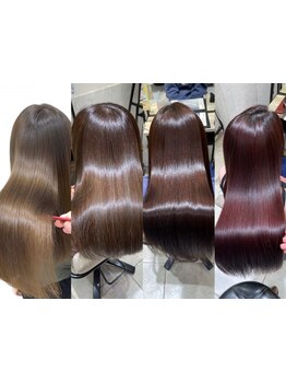 【ブリーチ毛OK◎】髪質改善ストレートでクセを伸ばしながらトリートメントのようなサラサラ柔らか質感に♪