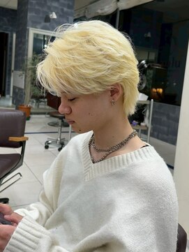 アロー 船橋店(AROH) ホワイトブロンド/スパイキーショート/ブルーブラック/船橋駅