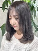 レイヤーカットアディクシーカラーオリーブグレージュ堺東
