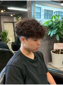 スパイキーショート フェード スペインカール ルーズパーマ
