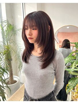 シラフ(SHIRAF) チョコブラウン×レイヤーカット