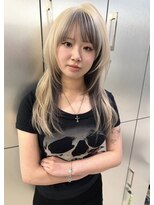 Maison cope'u 梅田 ブリーチ/ケアブリーチ/ブリーチデザイン/ブリーチカラー&nbsp;フェイスフレーミング×レイヤーカット