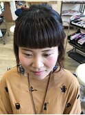 こなれ感インナーカラーでくるりんぱスタイル！