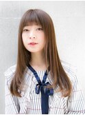 シースルーバング　ナチュラルストレート