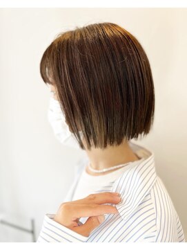 サーティーン(THIRTEEN) インナーカラー☆切りっぱなしボブ(^^)20代☆30代