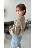 耳掛けショート/サンドベージュ