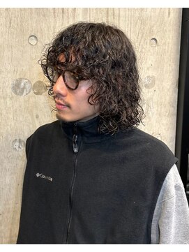 ビンゴ(BINGO) 1359黒髪束間モテ髪無造作波巻きツイストスパイラルパーマ