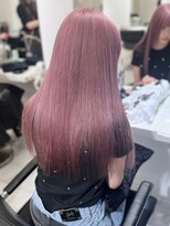 ランテルディ 渋谷(LANTERDIT)&nbsp;透明感カラー　ピンクアッシュ　ストレート　ロング　艶カラー