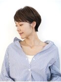 大人可愛い大人美人ショートくすみカラーアッシュベージュ